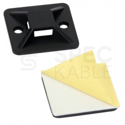 Podstawki montażowe samoprzylepne MOPS 20x20mm czarne 100szt. do opasek zaciskowych DANTOM