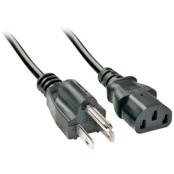 LINDY 30338 Current Cable [1x USA plug - 1x IEC C13 socket ] 2.00 m Black