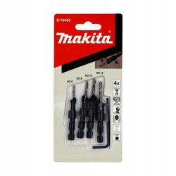 Zestaw wierteł do drewna z łbem sześciokątnym D-73455 /4szt./