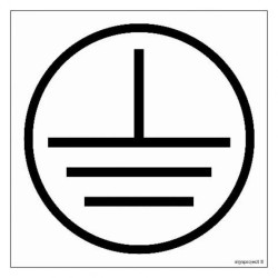 ZNAK - HJ003 Wskaźnik uziemienia 25 x 25 cm PN - Płyta 1mm