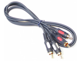 Przewód, kabel 2x2 cinch wtyk-wtyk 1m RK230 łezka Vitalco