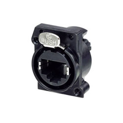 Neutrik NE8FAH-C5 Chassis Socket 8P8C Horizontal Mount Black