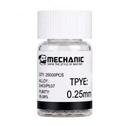 Kulki BGA Sn63/Pb37 0,25 mm Mechanic – do reballingu