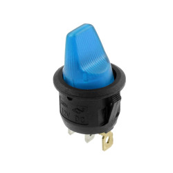 Włącznik ON-OFF dźwigniowy KCD1-101B niebieski 6A/250V podświetlenie 12V