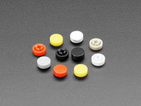 Plastic Button Caps For Square Top (10-pack) - 8mm Diameter