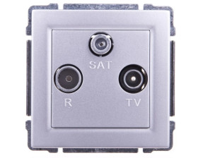 KOS66 Gniazdo antenowe RTV/SAT końcowe aluminium 664076