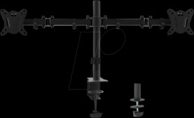650152 Monitor mount, 2 displays, table mounting