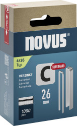 Novus Tools 042-0804 Zszywki wąskie Typ 4 1000 szt. Wymiary (D x S) 26 mm x 6.1 mm
