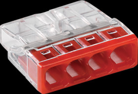 Złączka Wago 4-torowa. model: . od 0.5-2.50mm2. 10 szt. 2273-204