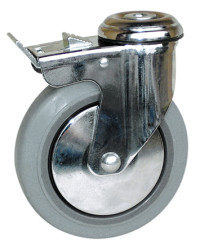 Koło samonastawne średnica kabla 100mm Pojedyncza śruba Guitel Hervieu 80kg wysokość całkowita 134mm