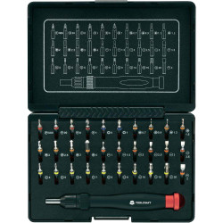 Toolcraft 809204 Micro Bit Set Including Ratchet Handle 31 Piece