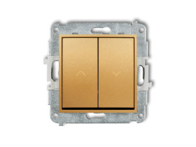 MINI Wyłącznik żaluzjowy zwierny przycisk złoty 29MWP-8 KARLIK