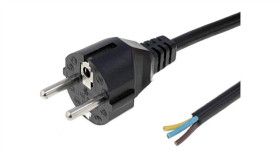 Kabel: 3X1mm2, Cee 7/7 (E/F) Wtyk, 1,8M, 16A Lt312 H05vv-F 3X1.0 1.8M Blk