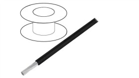 Przewód Hookup Wire Linka Cu 24Awg Ptfe Czarny 1000V 30,5M 5874 Bk005