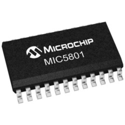 Przerzutnik, typu D, MIC5801YWM, SMD, 8bit-Bit 24-pinowy, SOIC W, Microchip
