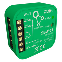 Sterownik bramy SBW-01 Wi-Fi zas. 24V 1-kan. bramowy ZAMEL SUPLA