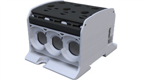 Złączka Szynowa Gwintowa Al/Cu Stb 95-3 (87560) Simblock Czarny 81103007