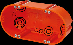 7350179 Cavity wall dual switch boxes 2x diameter 60 mm