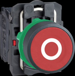 XB5AA4322 Pushbutton, Harmony XB5, plastic, red, 22 mm, momentary, 1 NC