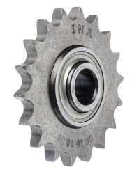 Koło łańcuchowe drabinkowe, 18 zębów, Równoległy, śr otworu: 16.2mm, śr toczna: 1/2cal, Stal