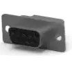 D-Sub socket, 9 pole, standard, unequipped, straight, crimp connection, 164531-4