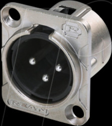 RC5MDL XLR Panel Mount Plug 5-pin Solder Contacts (Chromed Housing)