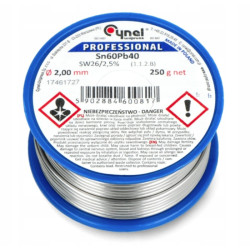 Cyna lutownicza szpula 250g 2mm Sn60Pb40