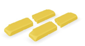 Hinge, ABS, (L x W x H) 100 x 23.4 x 36.5 mm, yellow, for B 233012/B 273612, 96330003