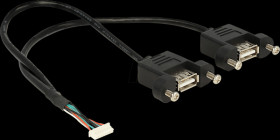 84839 USB header fem.1.25mm 8p.>2x A-panelmount