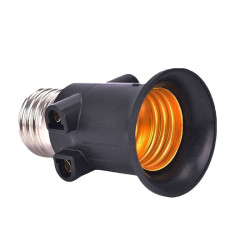 Adapter elektryczny E27 Czar. HQ 2x gniazdo sieciowe, rozgałęźnik żarówki