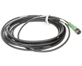 Przewód przyłączeniowy 5 m z gniazdem prostym 3P M8 złącze żeńskie-SAC-3P-5,0-PUR/M12FS