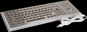 IPC-TASTATUR-02 Industrial keyboard, USB, IP65, for installation, trackball