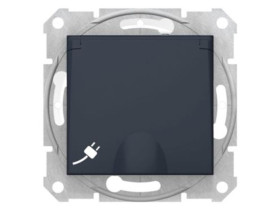 SEDNA Gniazdo pojedyncze z uziemieniem IP44 zaciski bezgwintowe grafitowe SDN2800870 SCHNEIDER ELECTRIC