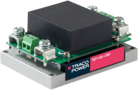 DC converter, 9-18 VDC, 100 W, 1 output, 12 VDC, 91 % efficiency, TEP 100-1212-CMF