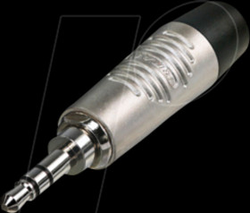 RTP3C 3.5mm stereo 3-pin jack plug, nickel-plated housing