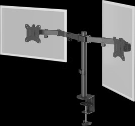 58529 Desk mount 2 monitors, 17"-32", black