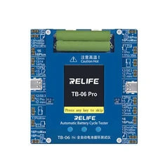 Tester cykli baterii RELIFE TB-06 Pro z automatycznym działaniem, podwójny kanał do zdrowia baterii iPhon 11-16 Serii, wysokowyd