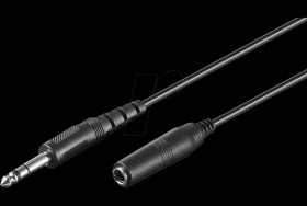 50442 Audio cable, 3.5-mm jack socket to 2x RCA plugs, 1.4 m