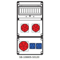 Rozdzielnica 1x5x32A 2x5x16A 2x3x16A INA=32A IP54 SB-108805-S0120-54