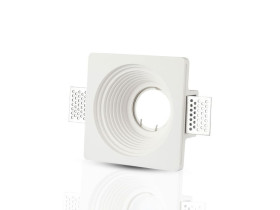 VT-867 Oczko halogenowe trzonek: GU10 gips biała okrągła 3152 V-TAC