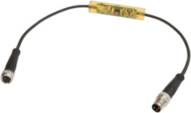 VY030175, stopień czasowy, opóźnienie włączenia, 0-0.15s, 10-35V DC, 1x NO, M8 3pin 0.3m, IP67, plastik, potencjometr