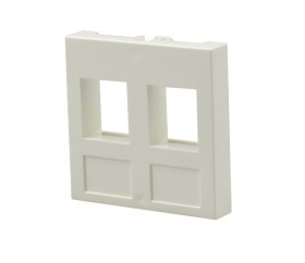 Adapter keystone podwójny 2M 45x45 biały Mediabox