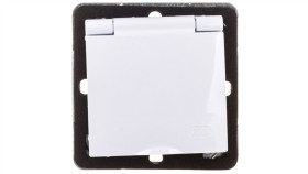 Impresja Gniazdo Bryzgoszczelne Z/U Ip44 Klapka Biała Gph-1Yz/M/00/W