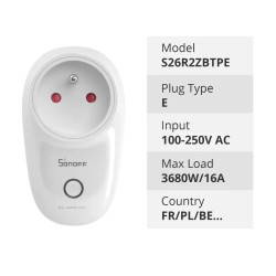 Itead SONOFF S26R2ZB Zigbee Smart Plug - BE-FR-PL-DK