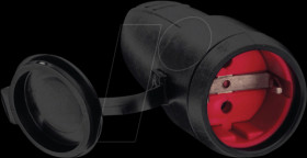 919.176 Rubber couplings, type F - CEE 7/3, 16 A, black