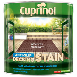 Cuprinol 5092615 Anti-Slip Decking Stain American Mahogany 2.5 litre