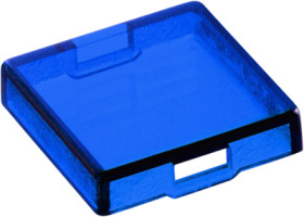 Cap, square, (L x W x H) 15 x 15 x 3.8 mm, blue, for pushbutton switch, 5.49.275.036/1601