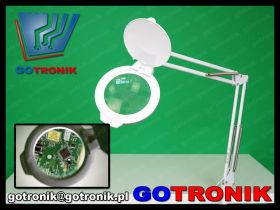 Lampa z lupą 5D + 36LED biała średnica soczewki 5cali = 127mm