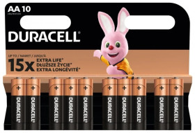 10 x bateria alkaliczna Duracell Duralock Basic CiB LR6 AA (blister)