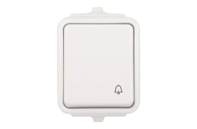 Cedar Przycisk hermetyczny IP44 dzwonek 10A biały WNt-101C WNT101C01